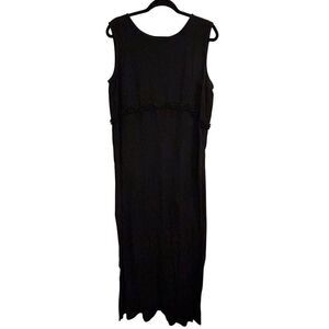 Vintage I.V.Y. 100% Linen Midi Dress Size XL natural fiber minimalist